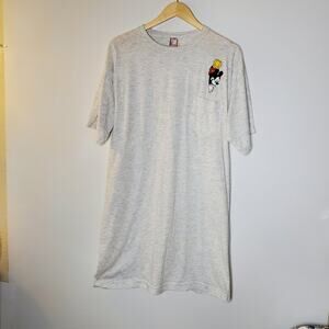 Mickey Unlimited Vintage Long Grey night Shirt Size OSFM Great condition